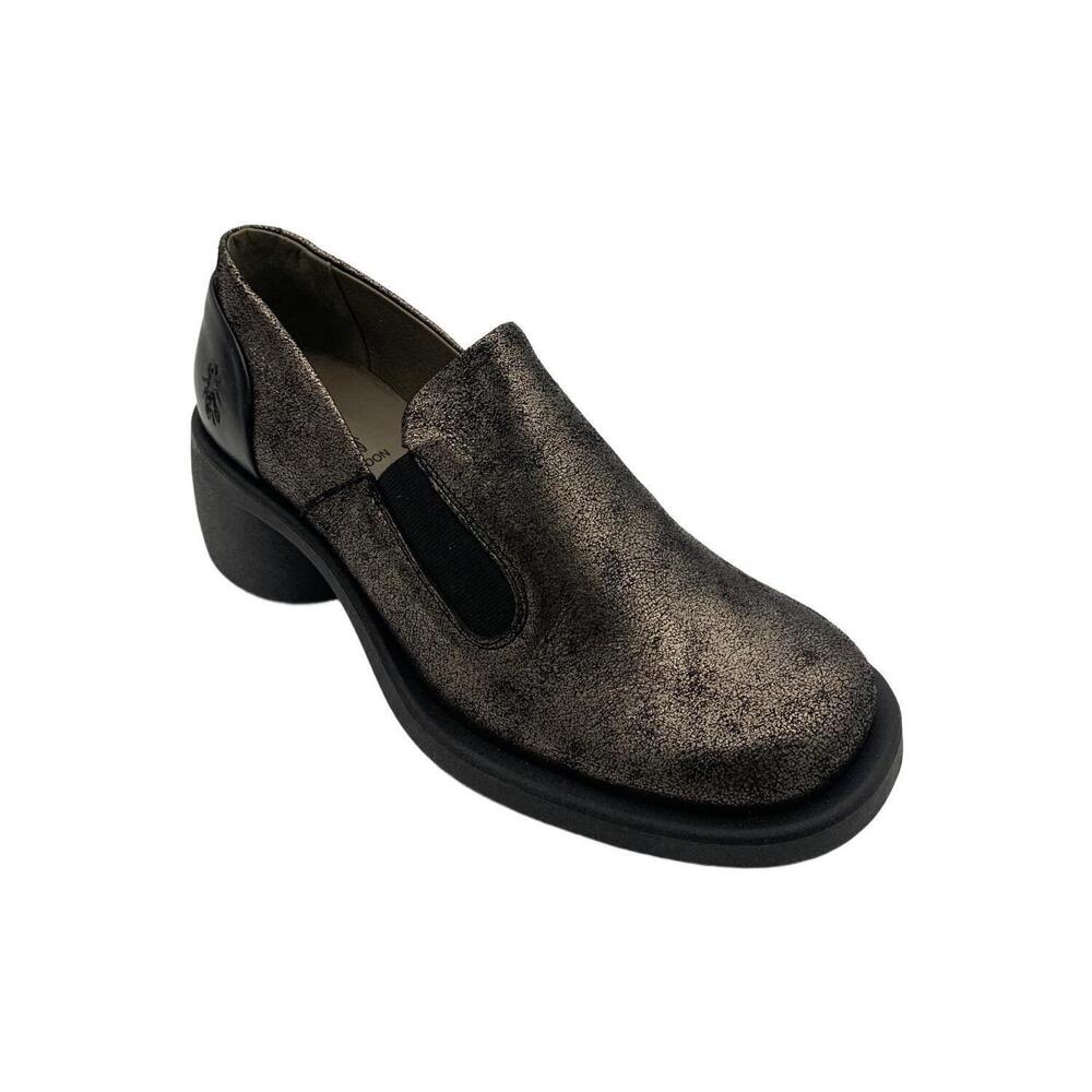 Fly London Women's Cool/Naom Slip-On Loafer Pumps Graphite/Black - Medium